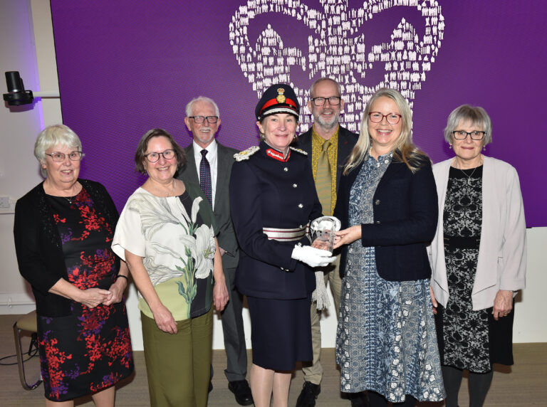 King's Award for Voluntary Service presentation with Mrs Amanda Parker, Lord Lieutenant of Lancashire