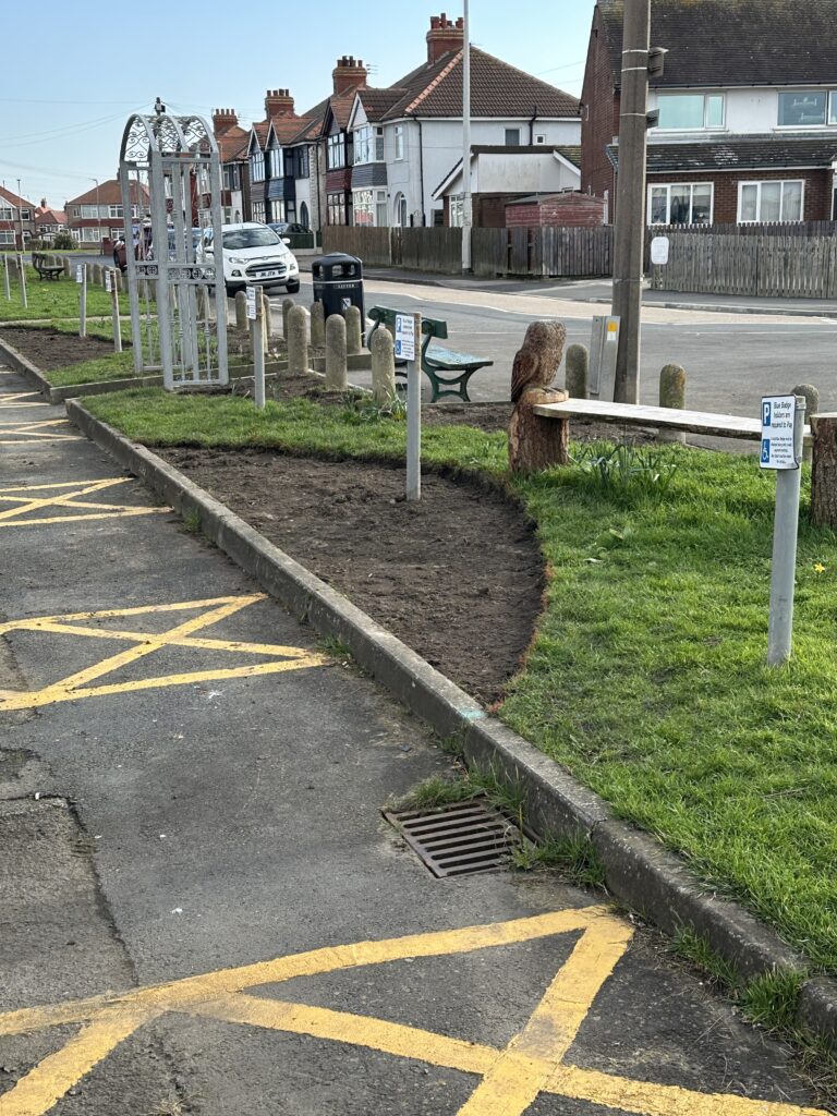 Council gardeners lifted the turf