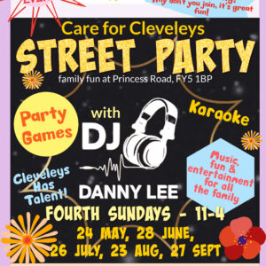 Come along to Princess Road Event Space for the Cleveleys Street Party! It's an afternoon of music and family entertainment.